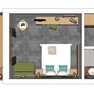 Grundriss Doppelzimmer Refugium