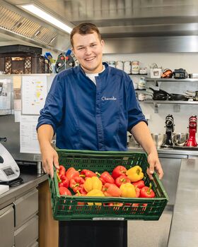 Jonas Obermüller in der Küche