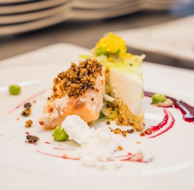 Toll angerichtete Speise