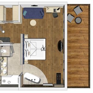 Doppelzimmer Sonnenglück Skizze