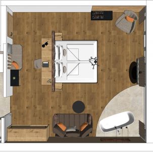 Doppelzimmer Glücksoase Skizze