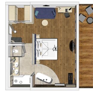 Grundriss Doppelzimmer Sonnenglück