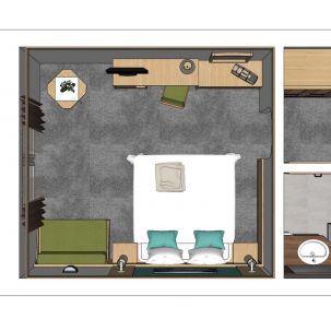 Doppelzimmer Refugium Skizze